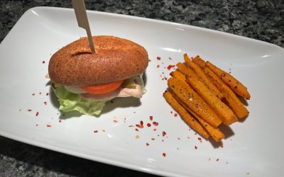 Poulet-Käse Sandwich Low Carb