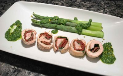 Low Carb Hähnchen Involtini mit Bärlauch